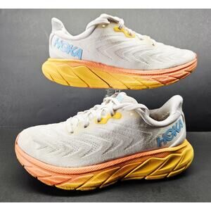 Hoka One One Women's Athletic Shoes - Gray, Yellow, and Orange